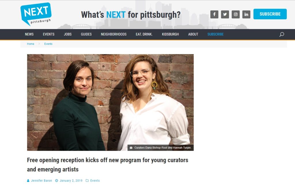 image of Next Pittsburgh website featuring article about Prospectus program.
